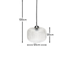 Elland 20cm Glass Pendant Light - Black - Laura jAMES