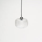 Elland 20cm Glass Pendant Light - Black