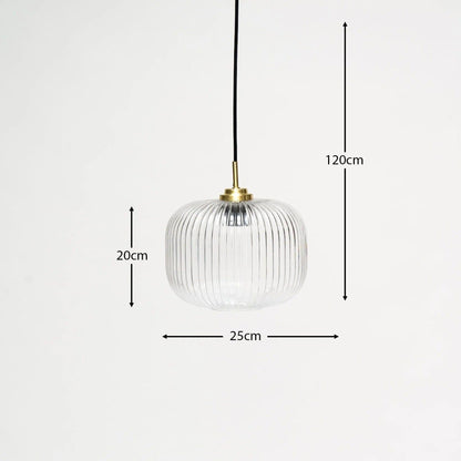 elland-25cm-single-glass-pendant-light-gold - Laura James