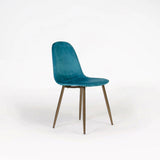 Ellis dining chairs - set of 2 - teal and gold - Laura James