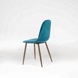 Ellis dining chairs - set of 2 - teal and gold - Laura James