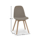 Ellis Soft Beige Dining Chairs with Whitewash Legs - Set Of 2 - Laura James