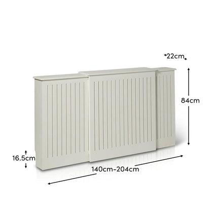 Elspeth Extendable Radiator Cover in Snow White - Laura James