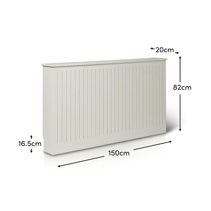 Elspeth Large Radiator Cover in Snow White - Laura James