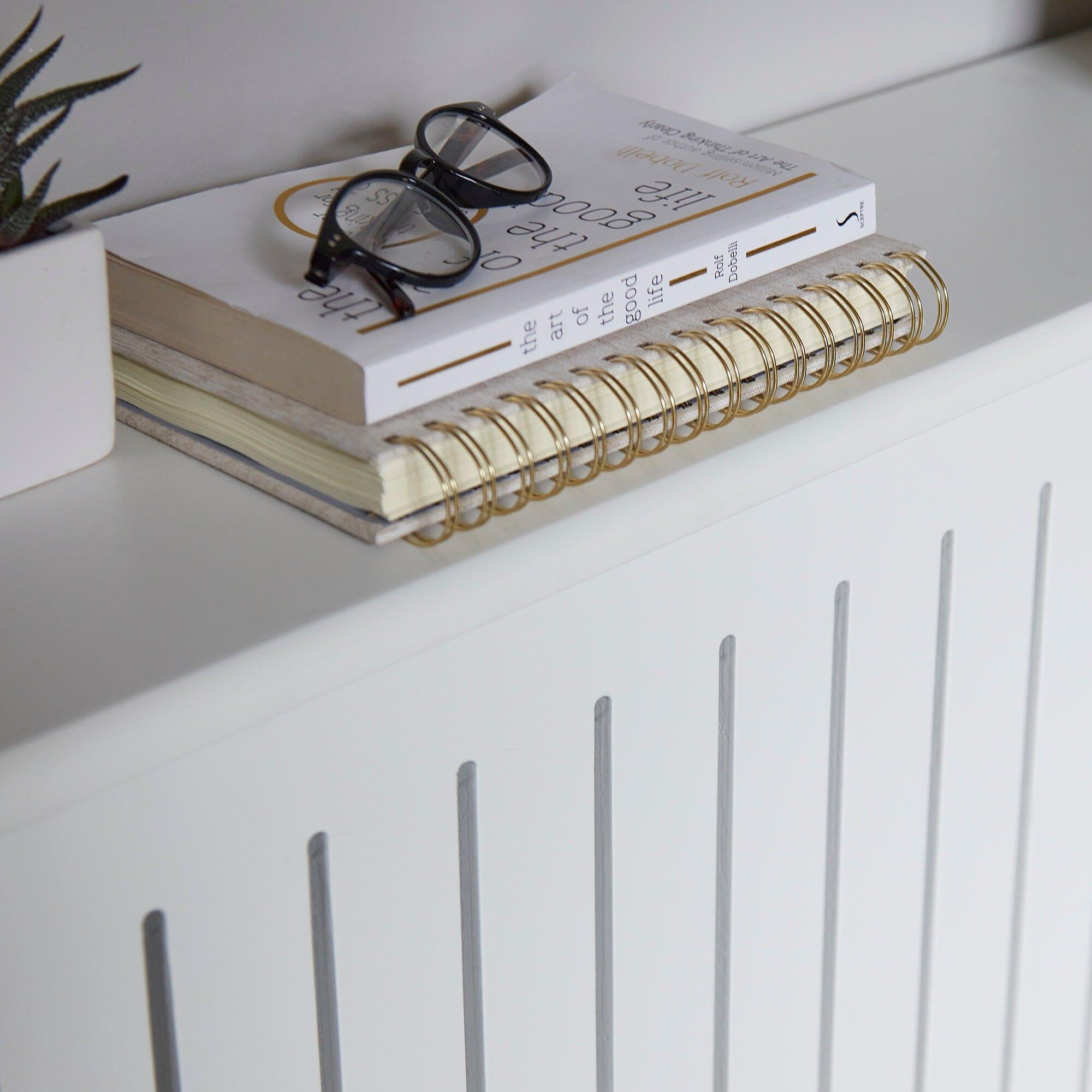 Elspeth Medium Radiator Cover in Snow White - Laura James