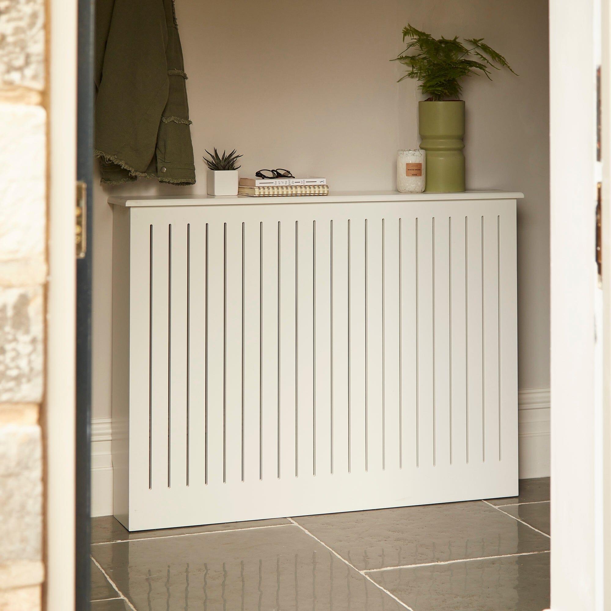 Elspeth Medium Radiator Cover in Snow White - Laura James