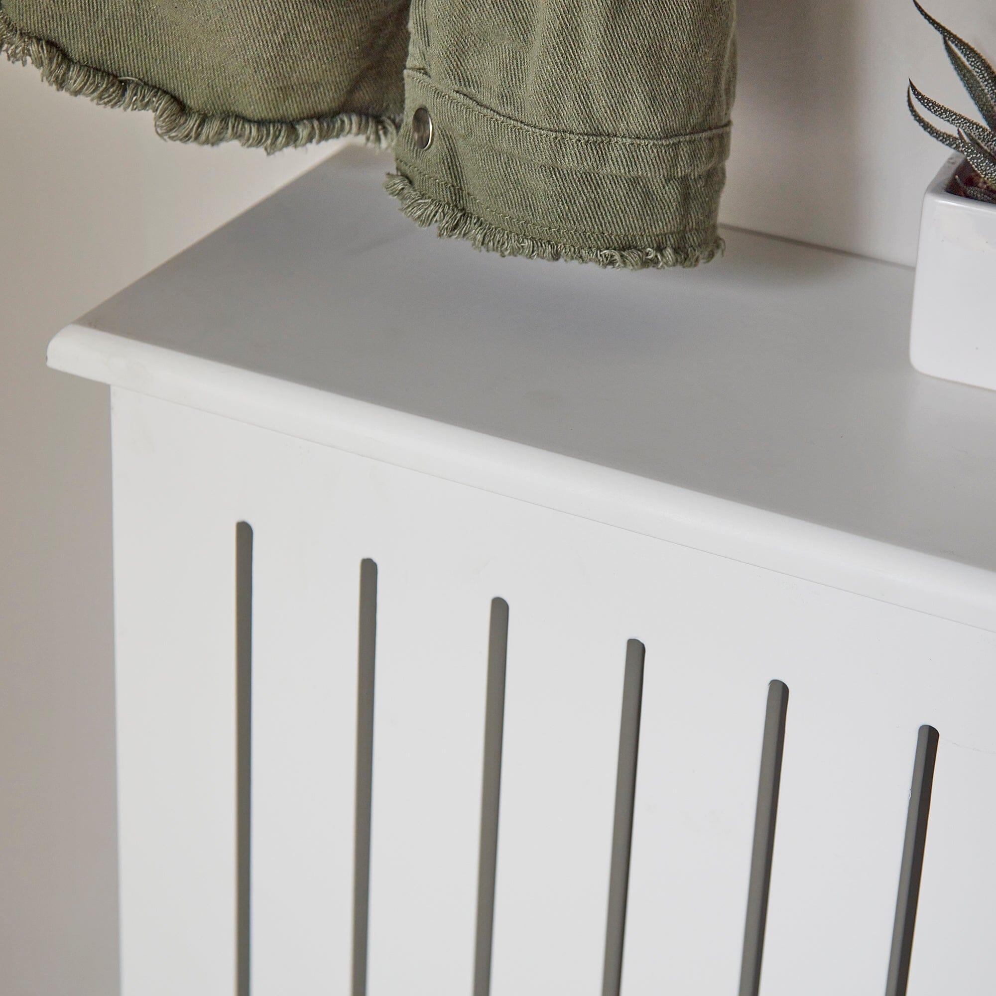 Elspeth Medium Radiator Cover in Snow White - Laura James