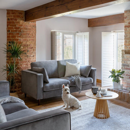 Emily 2 Seater Sofa - Grey Velvet - Laura James 
