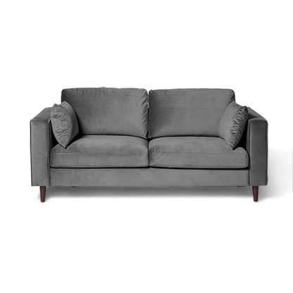 Emily Grey Velvet 2 Seater Sofa