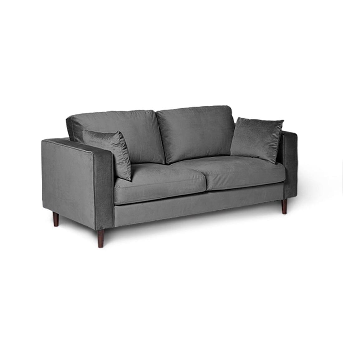 Emily Grey Velvet 2 Seater Sofa