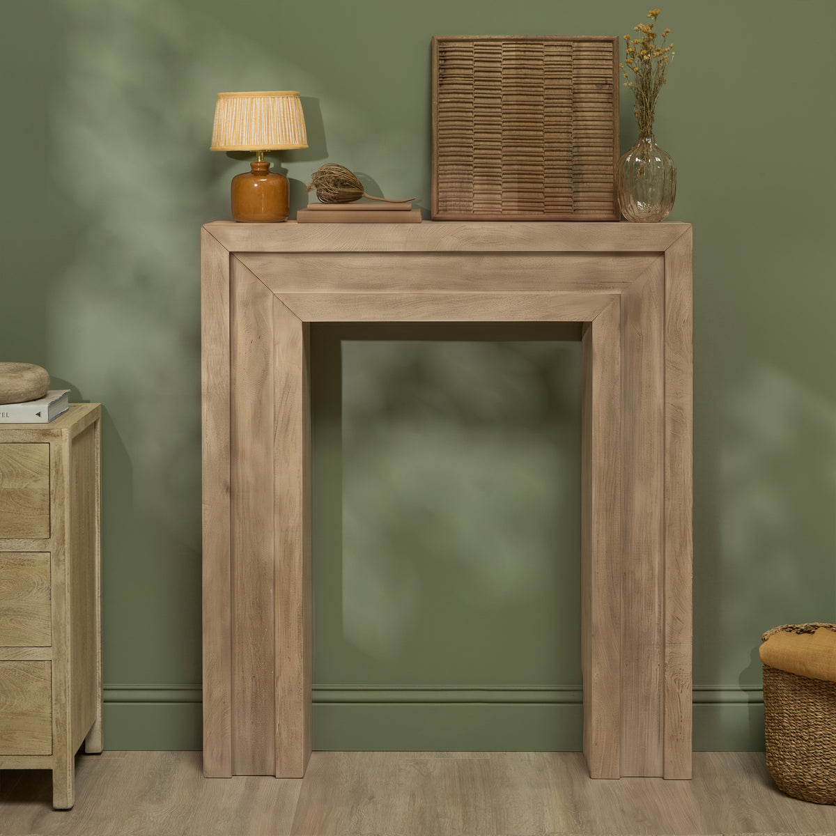 Riley 100cm  Fireplace Surround - Almond Brown - Laura James 