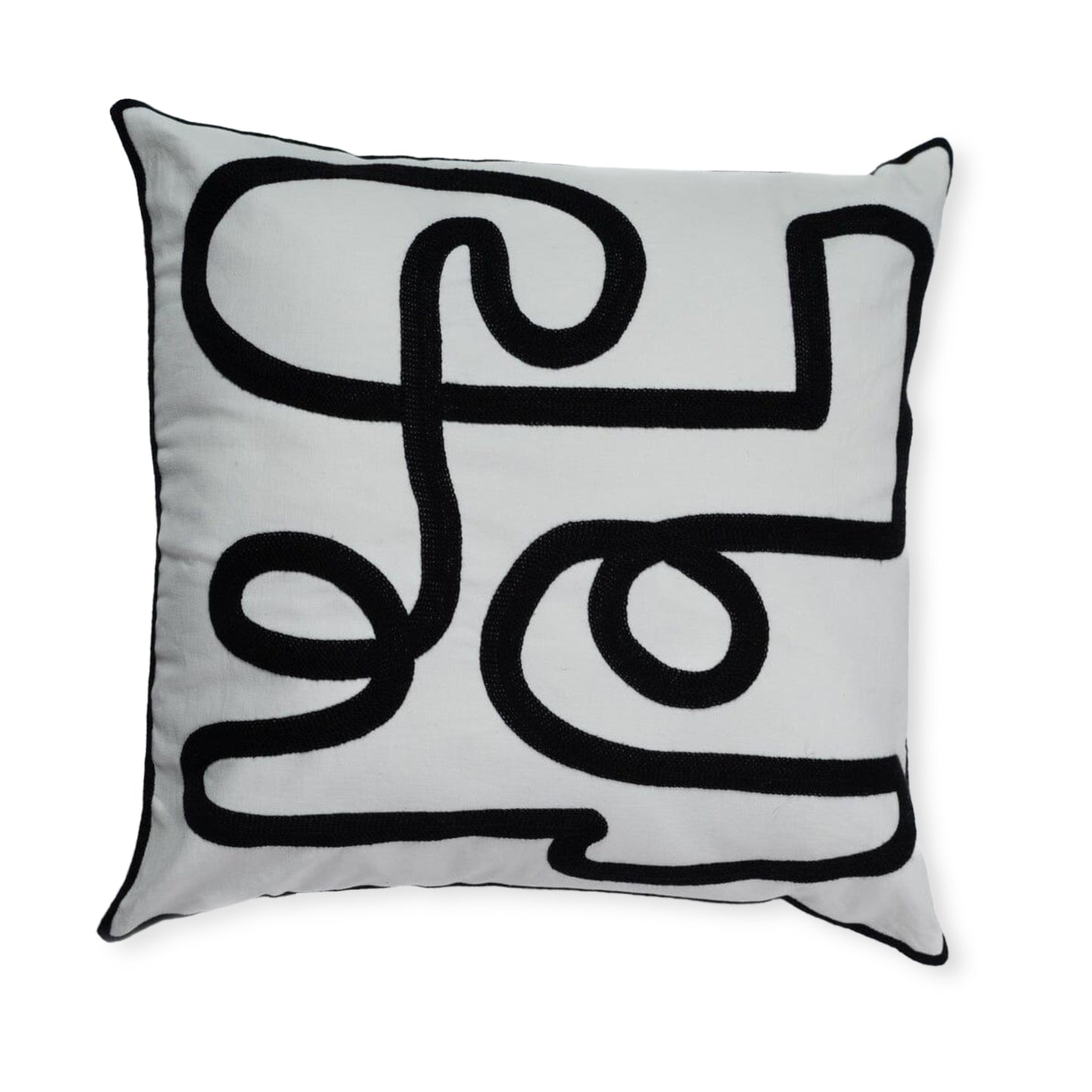 Epworth 45x45cm Cushion Cover - Noir Black - Laura James 