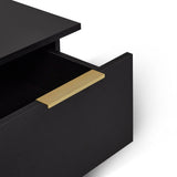 Essie Black Desk with Shelves & 3 Drawers - Laura James