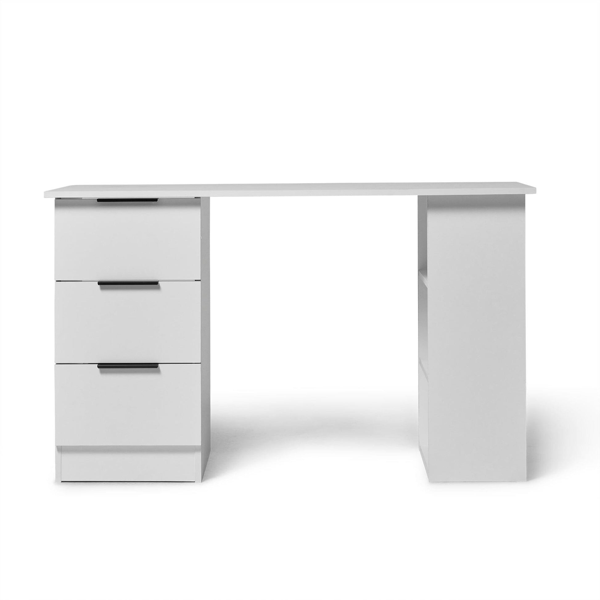 Essie White Desk With 3 Drawers by Laura James