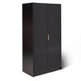 Essie 3 Piece Bedroom Set - 2 over 5 Chest of Drawers - Pitch Black