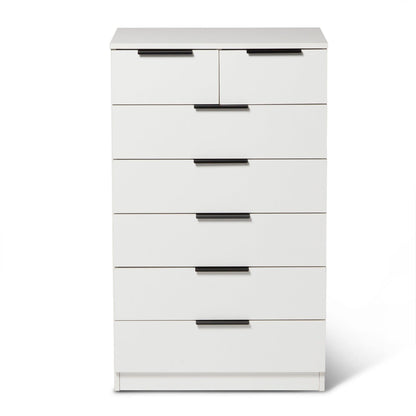 Essie 4 Piece Bedroom Set - 2 over 5 Chest of Drawers - Pure White
