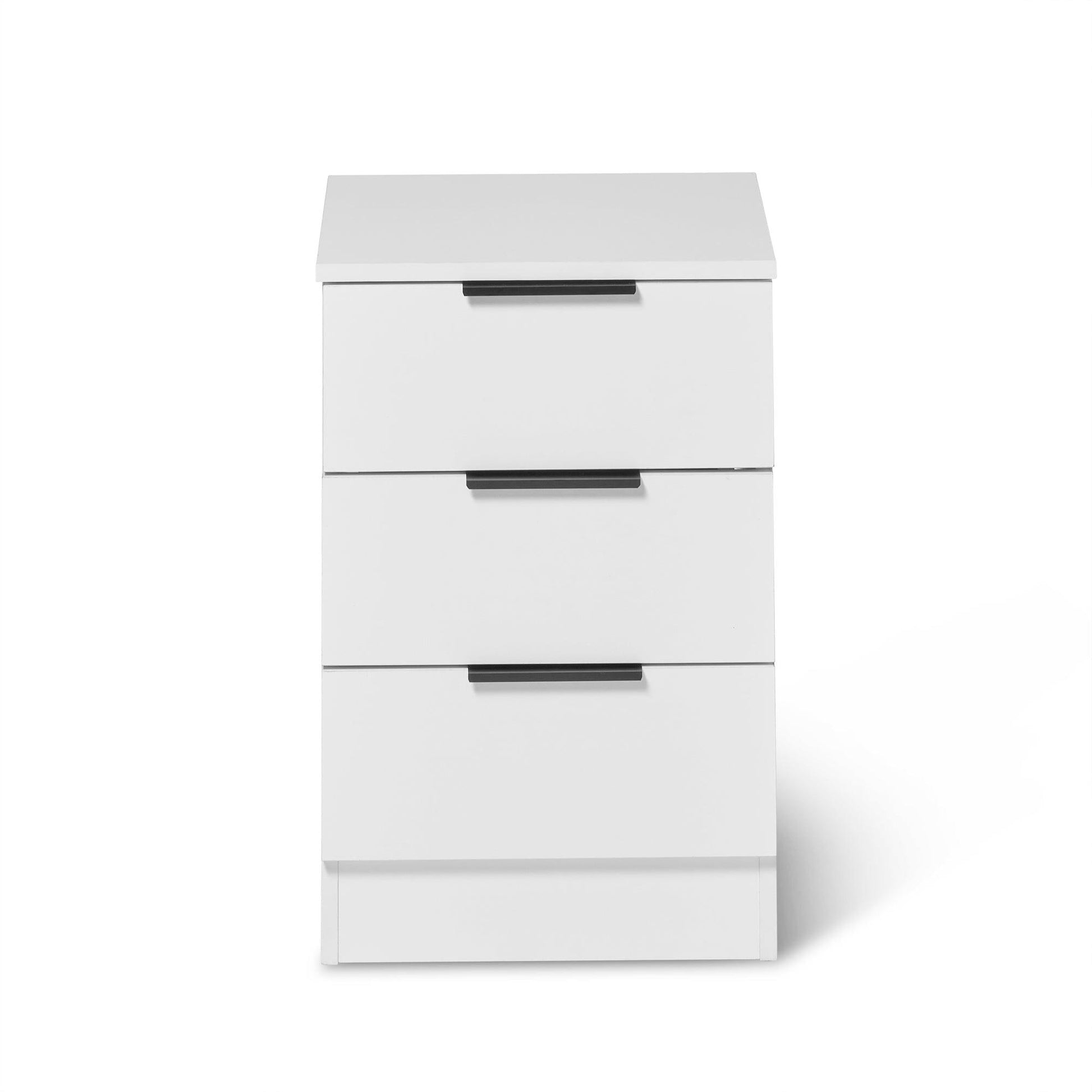 Essie 3 Piece Bedroom Set - 8 Chest of Drawers - Pure White