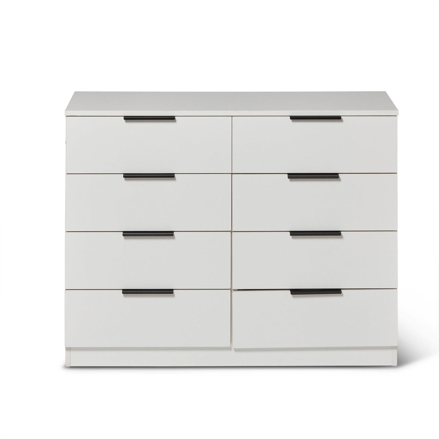 Essie 3 Piece Bedroom Set - 8 Chest of Drawers - Pure White