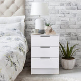 Essie 4 Piece Bedroom Set - 5 Chest of Drawers - Pure White