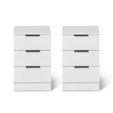Essie 4 Piece Bedroom Set - 5 Chest of Drawers - Pure White