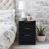 Essie 4 Piece Bedroom Set - 8 Chest of Drawers - Pitch Black