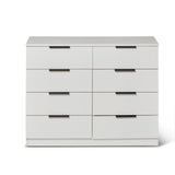 Essie White 8 Drawer Chest of Drawers - Laura James