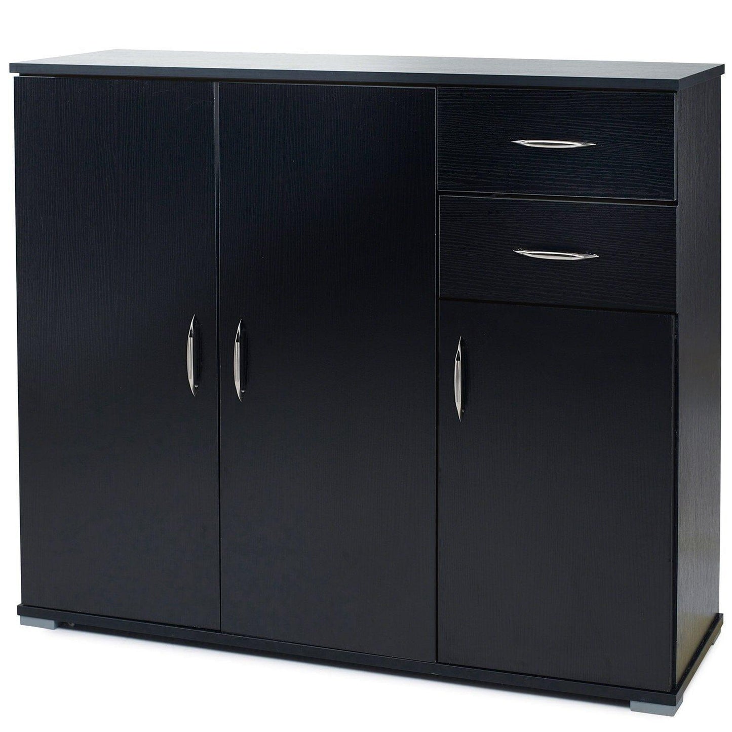 Essie Full Height Bookcase & Cabinet Office Set - Pitch Black - Laura James