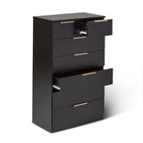 Essie Tall Black Chest of Drawers - Laura James