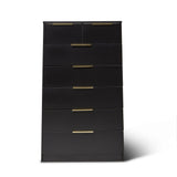 Essie Tall Black Chest of Drawers - Laura James