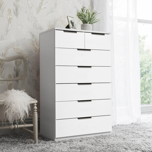 Essie Tall Drawer Chest of Drawers White – Laura James