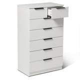Essie White Tall Chest of 7 Drawers by Laura James