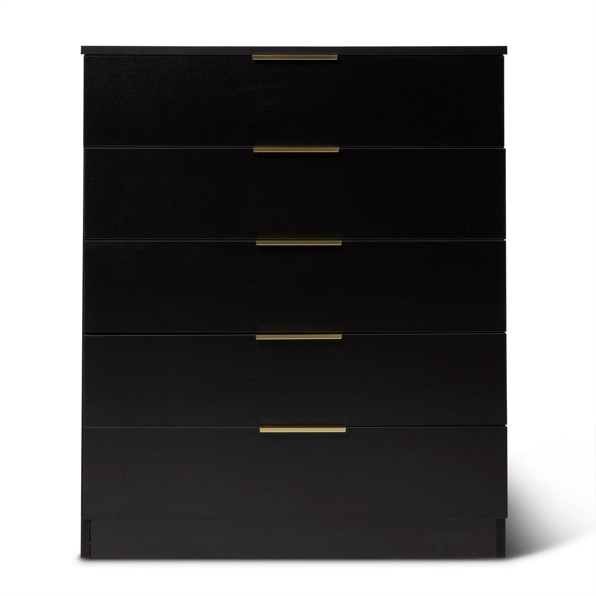 Essie 5 Drawer Tall Chest of Drawers - Black Laura James Essie 5 Drawer Tall Chest of Drawers - Black Laura James
