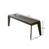 Ethan Rectangular Dining Bench - 150cm - Ash Grey Mango Wood - Laura James