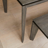 Ethan Rectangular Dining Table with 2 Ethan Dining Benches - Ash Grey Mango Wood - Laura James