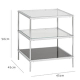 Evelyn Chrome Side Table