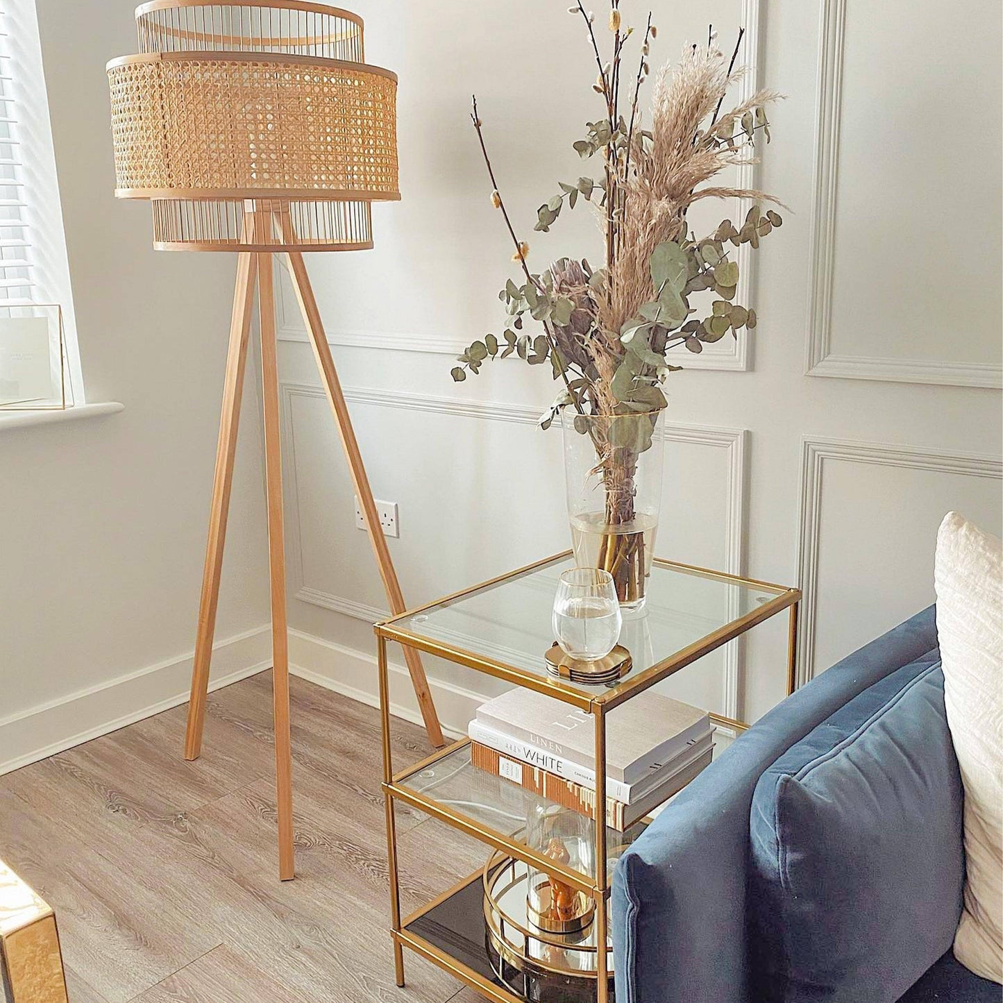 Evelyn side table - gold - Laura James