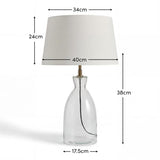 Aldsworth 35cm Table Lamp with Coningsby 40cm Cotton Lamp Shade - Snow White - Laura James