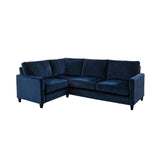 Ava Right L Shape Sofa - Ink with Black Oak Legs - Laura James