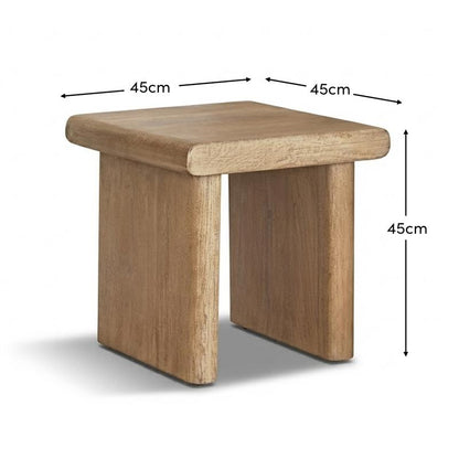 Nevaeh Side Table - Chalked Mango Wood - Laura James