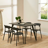 Finn 4 Seater dining table 120cm - pitch black - Laura James