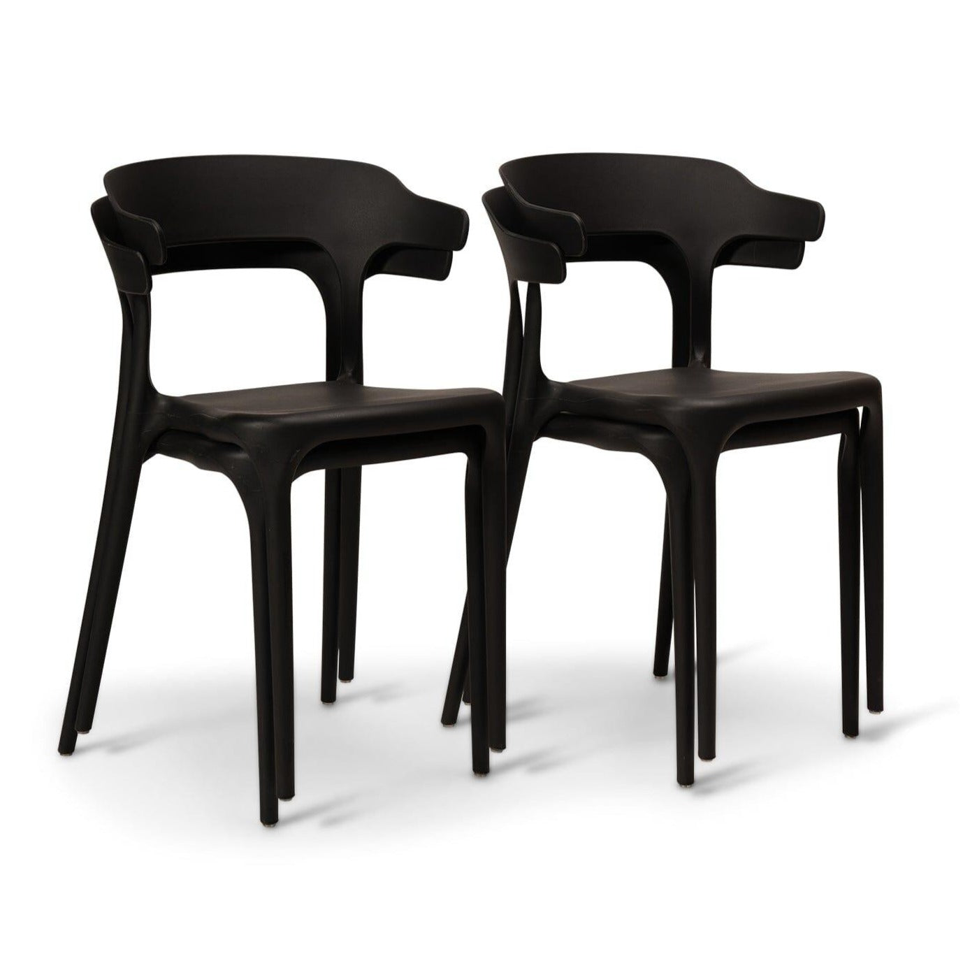 Finn dining chairs - set of 4 - black - Laura James