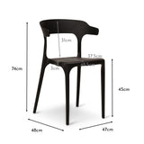 Finn dining chairs - set of 4 - black - Laura James