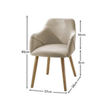 Freya Sand Armchairs - Set of 2 - Chalked Mango Wood Legs - Laura James 