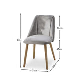 Freya Mist Grey Dining Chairs - Set of 2 - Chalked Mango Wood Legs - Laura James 