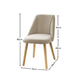 Freya Sand Dining Chairs - Set of 2 - Pale Oak Legs - Laura James