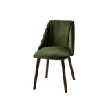 Bastian 220cm Coffee Brown Mango Wood Dining Table Set - 6 Seater - Freya Fern Green Dining Armchairs - Coffee Brown Mango Wood Legs - Laura James 