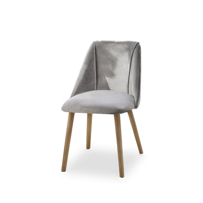 Freya Mist Grey Dining Chairs - Set of 2 - Chalked Mango Wood Legs - Laura James 