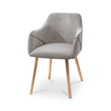 Freya Fossil Armchairs - Set of 2 - Whitewash Oak Legs - Laura James 