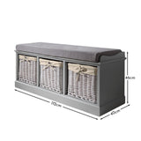 Fyfield Hallway Shoe Storage Bench with cushion - Laura James