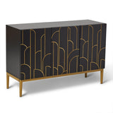 Gatsby 3 Door Sideboard – Noir Black - Laura James